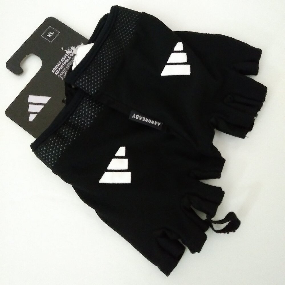 Adidas Essentials Adjustable Sport Activity Black Gloves Size XL